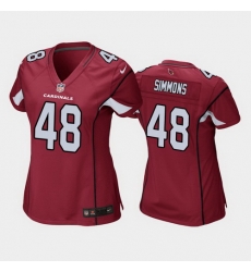 women isaiah simmons arizona cardinals cardinal game jersey women isaiah simmons arizona cardinals cardinal game jersey