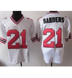 Atlanta Falcons 21 Deion Sanders White M&N Throwback NFL Jerseys Atlanta Falcons 21 Deion Sanders White M&N Throwback NFL Jerseys