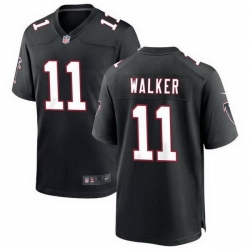 Men Atlanta Falcons 11 Jalon Walker Black Stitched Game Jersey