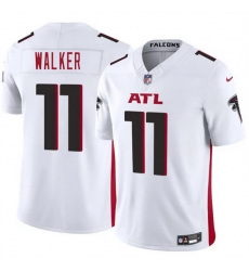 Men Atlanta Falcons 11 Jalon Walker White 2025 Draft F U S E  Vapor Untouchable Limited Stitched Football Jersey