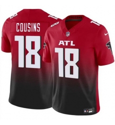 Men Atlanta Falcons 18 Kirk Cousins Red Black 2023 F U S E Vapor Untouchable Limited Football Stitched Jersey Men Atlanta Falcons 18 Kirk Cousins Red Black 2023 F U S E Vapor Untouchable Limited Football Stitched Jersey