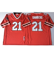 Men Atlanta Falcons 21 Deion Sanders Red 1989 M&N Throwback Jersey Men Atlanta Falcons 21 Deion Sanders Red 1989 M&N Throwback Jersey