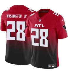 Men Atlanta Falcons 28 Carlos Washington Jr Red Black 2024 F U S E Vapor Untouchable Limited Stitched Football Jersey Men Atlanta Falcons 28 Carlos Washington Jr Red Black 2024 F U S E Vapor Untouchable Limited Stitched Football Jersey