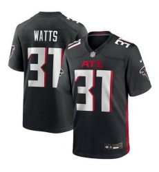 Men Atlanta Falcons 31 Xavier Watts Black Stitched Game Jersey Men Atlanta Falcons 31 Xavier Watts Black Stitched Game Jersey