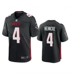 Men Atlanta Falcons 4 Taylor Heinicke New Black Stitched Game Jersey Men Atlanta Falcons 4 Taylor Heinicke New Black Stitched Game Jersey