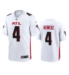 Men Atlanta Falcons 4 Taylor Heinicke New White Stitched Game Jersey Men Atlanta Falcons 4 Taylor Heinicke New White Stitched Game Jersey