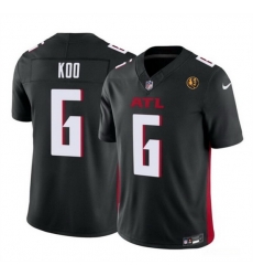 Men Atlanta Falcons 6 Younghoe Koo Black 2023 F U S E With John Madden Patch Vapor Limited Stitched Football Jersey Men Atlanta Falcons 6 Younghoe Koo Black 2023 F U S E With John Madden Patch Vapor Limited Stitched Football Jersey