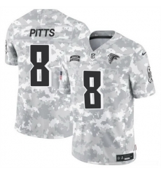 Men Atlanta Falcons 8 Kyle Pitts 2024 F U S E Arctic Camo Salute To Service Limited Stitched Football Jersey Men Atlanta Falcons 8 Kyle Pitts 2024 F U S E Arctic Camo Salute To Service Limited Stitched Football Jersey