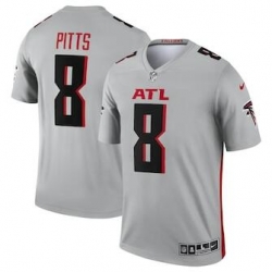 Men Atlanta Falcons 8 Kyle Pitts Gray Vapor Untouchable Limited Stitched Jersey