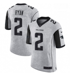 Men Nike Atlanta Falcons 2 Matt Ryan Limited Gray Gridiron II NFL Jersey Men Nike Atlanta Falcons 2 Matt Ryan Limited Gray Gridiron II NFL Jersey