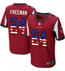 Men Nike Atlanta Falcons 24 Devonta Freeman Elite Red Home USA Flag Fashion NFL Jersey Men Nike Atlanta Falcons 24 Devonta Freeman Elite Red Home USA Flag Fashion NFL Jersey