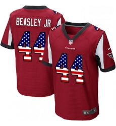 Men Nike Atlanta Falcons 44 Vic Beasley Elite Red Home USA Flag Fashion NFL Jersey Men Nike Atlanta Falcons 44 Vic Beasley Elite Red Home USA Flag Fashion NFL Jersey