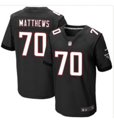Nike Atlanta Falcons #70 Jake Matthews Black Alternate Mens Stitched NFL Elite Jersey Nike Atlanta Falcons #70 Jake Matthews Black Alternate Mens Stitched NFL Elite Jersey