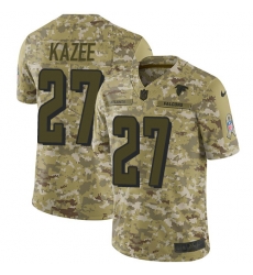 Nike Falcons #27 Damontae Kazee Camo Men Stitched NFL Limited 2018 Salute To Service Jersey Nike Falcons #27 Damontae Kazee Camo Men Stitched NFL Limited 2018 Salute To Service Jersey