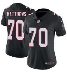 Falcons 70 Jake Matthews Black Alternate Womens Stitched Football Vapor Untouchable Limited Jersey Falcons 70 Jake Matthews Black Alternate Womens Stitched Football Vapor Untouchable Limited Jersey