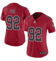 Nike Falcons #92 Dontari Poe Red Womens Stitched NFL Limited Rush Jersey Nike Falcons #92 Dontari Poe Red Womens Stitched NFL Limited Rush Jersey