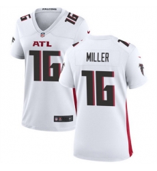 Women Atlanta Falcons 16 Scott Miller White Stitched Jersey 28Run Small 29 Women Atlanta Falcons 16 Scott Miller White Stitched Jersey 28Run Small 29