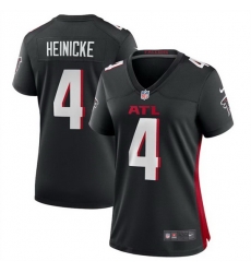 Women Atlanta Falcons 4 Taylor Heinicke Black Stitched Jersey 28Run Small 29 Women Atlanta Falcons 4 Taylor Heinicke Black Stitched Jersey 28Run Small 29