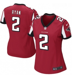 Womens Nike Atlanta Falcons 2 Matt Ryan Game Red Team Color NFL Jersey Womens Nike Atlanta Falcons 2 Matt Ryan Game Red Team Color NFL Jersey