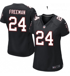 Womens Nike Atlanta Falcons 24 Devonta Freeman Game Black Alternate NFL Jersey Womens Nike Atlanta Falcons 24 Devonta Freeman Game Black Alternate NFL Jersey