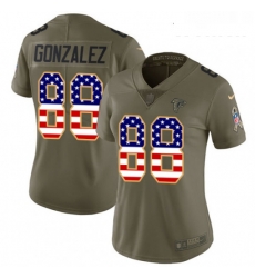 Womens Nike Atlanta Falcons 88 Tony Gonzalez Limited OliveUSA Flag 2017 Salute to Service NFL Jersey Womens Nike Atlanta Falcons 88 Tony Gonzalez Limited OliveUSA Flag 2017 Salute to Service NFL Jersey
