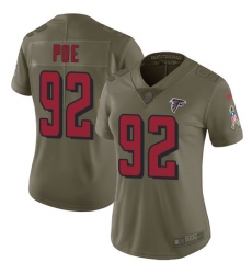 Womens Nike Falcons #92 Dontari Poe Olive Stitched NFL Limited 2017 Salute to Service Jersey Womens Nike Falcons #92 Dontari Poe Olive Stitched NFL Limited 2017 Salute to Service Jersey