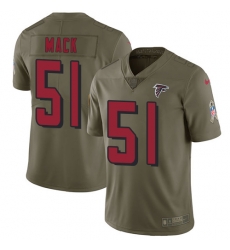 Youth Nike Falcons #51 Alex Mack Olive Stitched NFL Limited 2017 Salute to Service Jersey Youth Nike Falcons #51 Alex Mack Olive Stitched NFL Limited 2017 Salute to Service Jersey