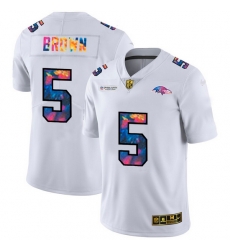 Baltimore Ravens 5 Marquise Brown Men White Nike Multi Color 2020 NFL Crucial Catch Limited NFL Jersey Baltimore Ravens 5 Marquise Brown Men White Nike Multi Color 2020 NFL Crucial Catch Limited NFL Jersey