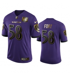 Baltimore Ravens 58 L J Fort Men Nike Purple Team 25th Season Golden Limited NFL Jersey Baltimore Ravens 58 L J Fort Men Nike Purple Team 25th Season Golden Limited NFL Jersey