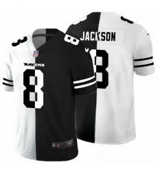 Baltimore Ravens 8 Lamar Jackson Men Black V White Peace Split Nike Vapor Untouchable Limited NFL Jersey Baltimore Ravens 8 Lamar Jackson Men Black V White Peace Split Nike Vapor Untouchable Limited NFL Jersey