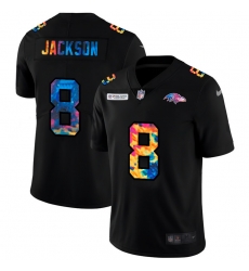 Baltimore Ravens 8 Lamar Jackson Men Nike Multi Color Black 2020 NFL Crucial Catch Vapor Untouchable Limited Jersey Baltimore Ravens 8 Lamar Jackson Men Nike Multi Color Black 2020 NFL Crucial Catch Vapor Untouchable Limited Jersey