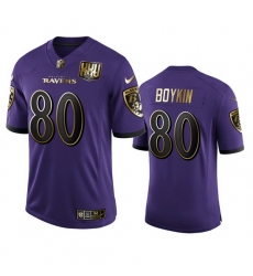 Baltimore Ravens 80 Miles Boykin Men Nike Purple Team 25th Season Golden Limited NFL Jersey Baltimore Ravens 80 Miles Boykin Men Nike Purple Team 25th Season Golden Limited NFL Jersey