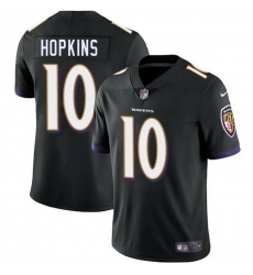 Men Baltimore Ravens 10 DeAndre Hopkins Black Vapor Limited Football Jersey