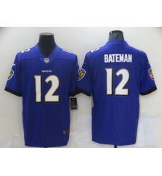 Men Baltimore Ravens 12 Rashod Bateman 2021 Vapor Untouchable Purple Stitched Jersey Men Baltimore Ravens 12 Rashod Bateman 2021 Vapor Untouchable Purple Stitched Jersey