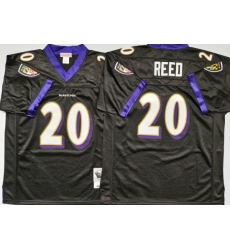 Men Baltimore Ravens 20 Ed Reed Black M&N Throwback Jersey Men Baltimore Ravens 20 Ed Reed Black M&N Throwback Jersey