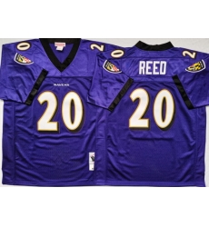 Men Baltimore Ravens 20 Ed Reed Purple M&N Throwback Jersey Men Baltimore Ravens 20 Ed Reed Purple M&N Throwback Jersey