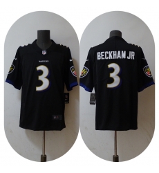 Men Baltimore Ravens 3 Odell Beckham Jr Black Vapor Untouchable Football Jersey Men Baltimore Ravens 3 Odell Beckham Jr Black Vapor Untouchable Football Jersey