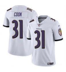 Men Baltimore Ravens 31 Dalvin Cook White Vapor Limited Football Jersey Men Baltimore Ravens 31 Dalvin Cook White Vapor Limited Football Jersey
