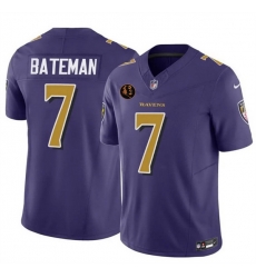 Men Baltimore Ravens 7 Rashod Bateman Purple 2025 F U S E With John Madden Patch Limited Football Jersey Men Baltimore Ravens 7 Rashod Bateman Purple 2025 F U S E With John Madden Patch Limited Football Jersey