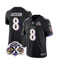 Men Baltimore Ravens 8 Lamar Jackson Black 2023 F U S E With Patch Throwback Vapor Limited Jersey Men Baltimore Ravens 8 Lamar Jackson Black 2023 F U S E With Patch Throwback Vapor Limited Jersey