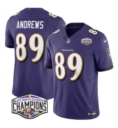 Men Baltimore Ravens 89 Mark Andrews Purple F U S E 2024 AFC North Division Champions Vapor Limited Football Jersey Men Baltimore Ravens 89 Mark Andrews Purple F U S E 2024 AFC North Division Champions Vapor Limited Football Jersey