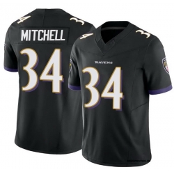 Men Baltimore Ravens Nike Keaton Mitchell Black F U S E Stitched NFL Jersey