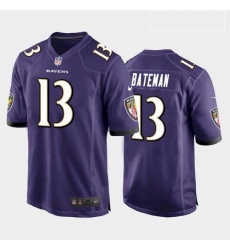 Men Baltimore Ravens Rashod Bateman Purple White Black 2021 Draft Jersey Men Baltimore Ravens Rashod Bateman Purple White Black 2021 Draft Jersey