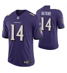Men Baltimore Ravens Sammy Watkins 14 Purple Vapor Limited Jersey Men Baltimore Ravens Sammy Watkins 14 Purple Vapor Limited Jersey