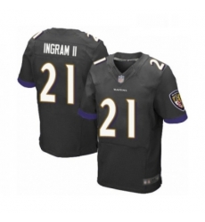 Mens Baltimore Ravens 21 Mark Ingram II Elite Black Alternate Football Jersey Mens Baltimore Ravens 21 Mark Ingram II Elite Black Alternate Football Jersey