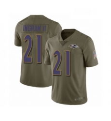 Mens Baltimore Ravens 21 Mark Ingram II Limited Olive 2017 Salute to Service Football Jersey Mens Baltimore Ravens 21 Mark Ingram II Limited Olive 2017 Salute to Service Football Jersey