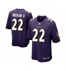 Mens Baltimore Ravens 22 Mark Ingram II Game Purple Team Color Football Jersey Mens Baltimore Ravens 22 Mark Ingram II Game Purple Team Color Football Jersey