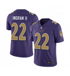 Mens Baltimore Ravens 22 Mark Ingram II Limited Purple Rush Vapor Untouchable Football Jersey Mens Baltimore Ravens 22 Mark Ingram II Limited Purple Rush Vapor Untouchable Football Jersey