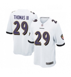 Mens Baltimore Ravens 29 Earl Thomas III Game White Football Jersey Mens Baltimore Ravens 29 Earl Thomas III Game White Football Jersey
