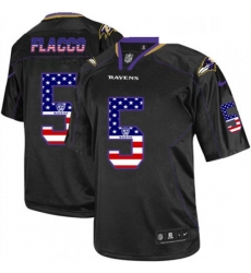 Mens Nike Baltimore Ravens 5 Joe Flacco Elite Black USA Flag Fashion NFL Jersey Mens Nike Baltimore Ravens 5 Joe Flacco Elite Black USA Flag Fashion NFL Jersey
